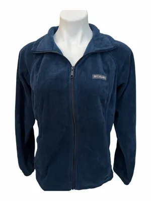 Columbia Women’s Dark Navy Full-Zip Fleece Jacket Pockets thumbnail 4