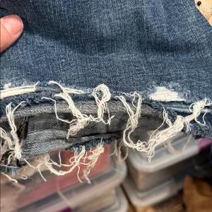 BKE Distressed slim fit‎ high rise super Flare Jeans in Blue 29 thumbnail 7