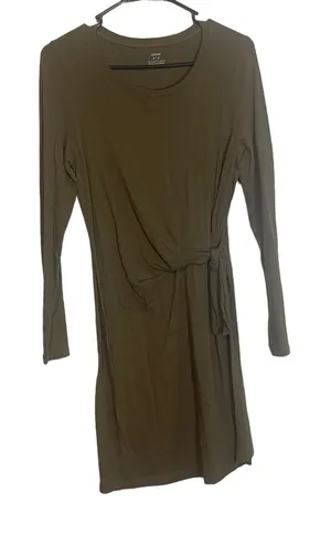 Aerie‎ Women's Size Medium Long Sleeve Side Tie Casual T Shirt Dress thumbnail 1