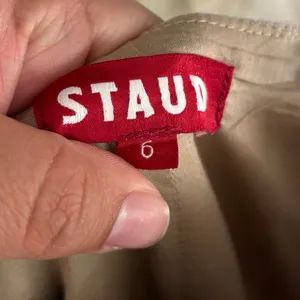 Staud 100% Linen Beige Wide Leg Jumpsuit Belt Missing Size 6 thumbnail 3