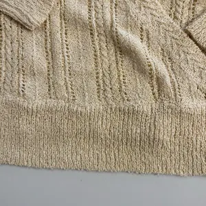 ASTR the Label Wrap Front Pointelle Sweater in Cream thumbnail 4
