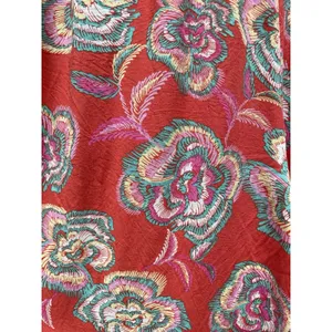 Resort Boho Floral Wide Leg Pants Z Supply Dante Tango Red Cruise Rayon M thumbnail 14