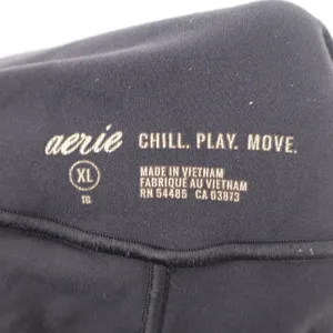 Aerie Chill Play Move Navy Blue High Waisted Activewear Leggings XL SSA094 thumbnail 3