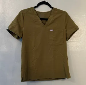 Figs women’s technical olive scrub top size small thumbnail 1