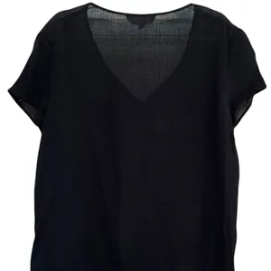 Vince Camuto Short Sleeve Top, Tunic Blouse Womens Size Medium Black thumbnail 4