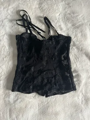Pretty Little Thing Black Corset Lace Top thumbnail 5