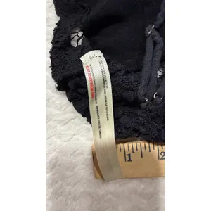 Free People Adelia Black Floral Lace Smocked Back Strappy Bralette Top Small thumbnail 4