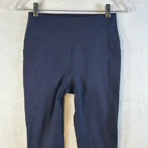 Skechers Los Angeles Womens‎ Navy Blue High Waisted Pocket Leggings Size S thumbnail 2