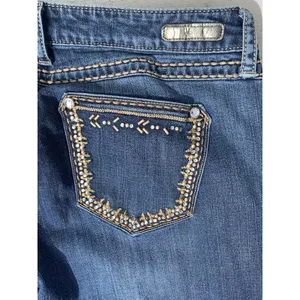 Rock 47 by Wrangler Women’s 11/12 Bootcut Jeans 33x34 Blue Rhinestone Pockets thumbnail 11