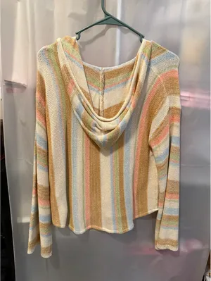 Billabong Striped Hooded Pullover Sweater XS thumbnail 2