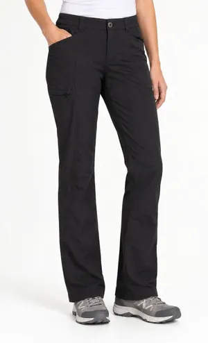 Eddie Bauer Travex Pants Womens T6 Tall Black Straight Leg Cargo Travel Hiking thumbnail 1