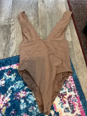 Zara Brown One-Piece Bodysuit thumbnail 4