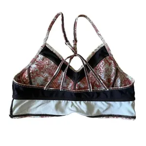 Women’s Multicolor Straps V-Neck Sporty Running Bra Sz S thumbnail 5