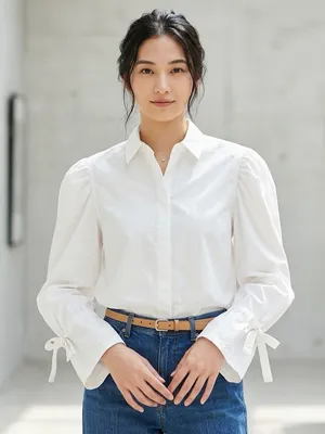 JW Anderson Uniqlo Women’s Cotton Long Tie Sleeved Collared Shirt Size XS thumbnail 1