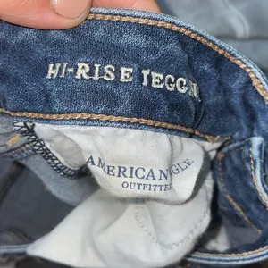 American Eagle outfitters super stretch X jeans high rise jeggings 8 distressed​ thumbnail 8