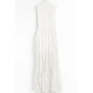 ONE33 Social White Lace Ruffle Midi Dress Size 4 High-Low‎ Formal Bridal Party thumbnail 5