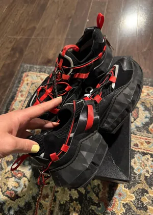 Sneakers Black Genuine Leather Size 7 thumbnail 2