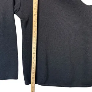 Daniel La Torre Italy Black Wool Blend Mock Neck Sweater‎ Button Shoulder Size S thumbnail 8