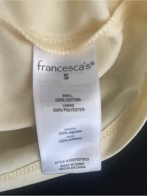 Francesca's butter yellow Puff Sleeve Tiered Mini Dress thumbnail 5