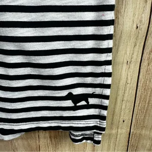 Victoria's Secret PINK Black and White Striped Tee thumbnail 3