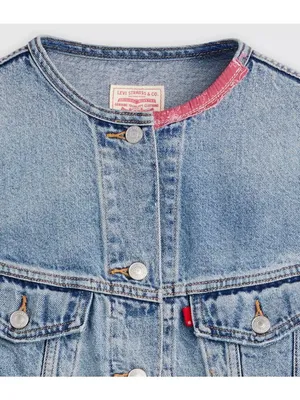 New Levi's M 90s Shrunken Collarless Vest Melody'S Muse Vest Medium Wash Medium thumbnail 5