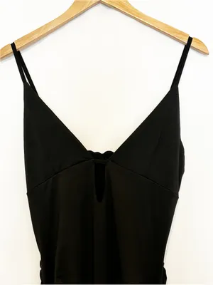 The 9pm Cut Out A-Line Mini Dress Black size Large NWT thumbnail 4