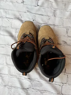 Timberland Women’s Leather Hiking Boots Lace Up Hightop GorpCore Size 6M Granola thumbnail 3