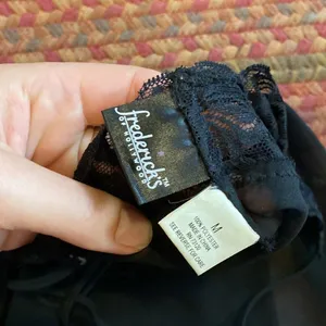Vtg Fredericks Of Hollywood Black Sheer Lingerie Chemise Slip Dress thumbnail 7