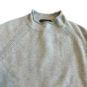 J. Crew Always Light Blue Merino Wool Pullover Sweater Mock Neck Cozy Sz Small thumbnail 3