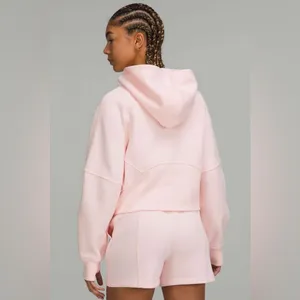 Lululemon Scuba Oversized Half Zip Hoodie Jacket Strawberry Milkshake Size XS S thumbnail 2