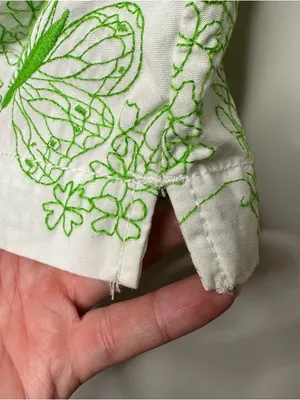 Lilly Pulitzer Green Embroidered Butterfly Print Crop Pants Size 6 thumbnail 8