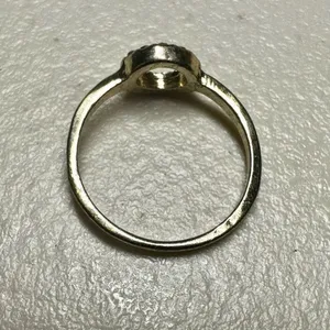 Gold tone circle rhinestone ring thumbnail 3