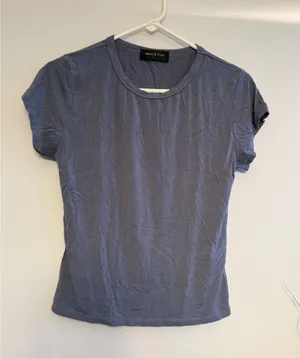 White Fox Womens Short Sleeve Crew Neck Tee Dusty Blue Jersey T-Shirt Large 302 thumbnail 1