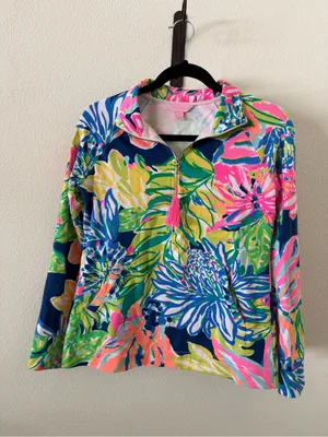Lilly Pulitzer Skipper Popover Quarter Zip in Rare Print thumbnail 9