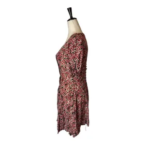 Free People Melanie Dress Women XS Red Floral Mini‎ Boho Cottagecore Festival thumbnail 7