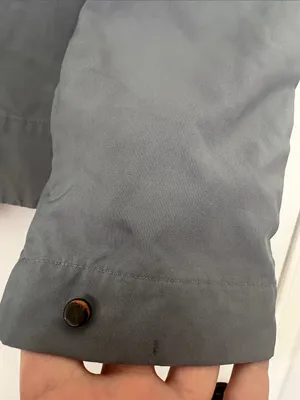 Everlane Cropped City Anorak Rain Coat Jacket Hooded in Blue-Gray Sz S thumbnail 9
