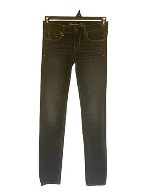 American Eagle Jeans Women’s 2 Skinny Stretch Dark Blue Wash Low Rise thumbnail 2