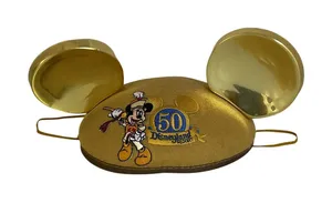Vintage Disneyland 50th Anniversary Mickey Mouse Gold Ears Hat Infant Disney thumbnail 1