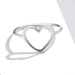 Sterling Silver SIZE 10 925  Simple Minimalist Heart Ring thumbnail 4