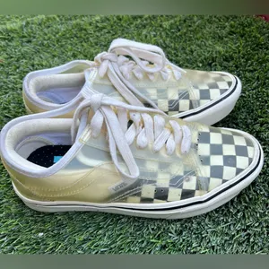 Vans‎ unisex Transparent Checkered Sneakers - Black and White thumbnail 2
