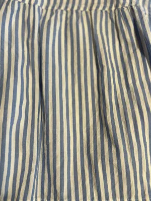 Womens large beachlunchlounge blue/white striped long sleeve tiered shirt dress. thumbnail 5