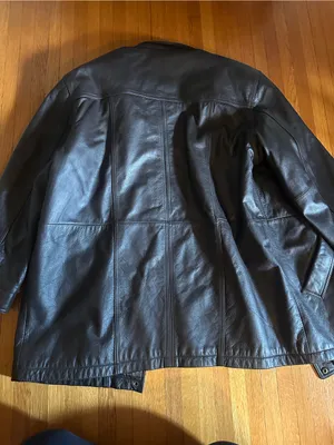 Vtg Field Gear Black Leather Jacket, Size 1X thumbnail 11