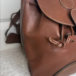 Leon Yamamoto brown leather backpack thumbnail 4