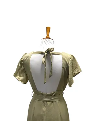 Petal & Pup Orin Wide Leg Jumpsuit Beige Size 8 NWT Neutral Coastal Boho Wedding thumbnail 12