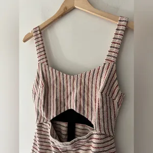 Zara Cream Embroidered Cutout Romper Dress Aztec Pattern‎ Print thumbnail 3