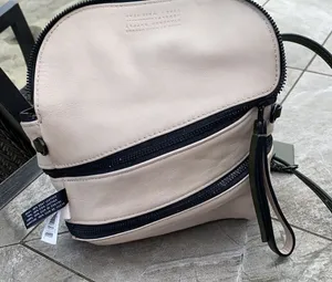 Marc Jacobs REVERSIBLE leather Crossbody / Creme /Hunter Green, GOAT leather thumbnail 1
