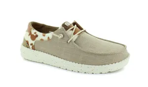 Hey Dude Wendy Cow Pieced Shoes thumbnail 1