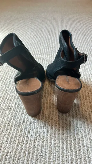 Lucky Brand Peep Toe Booties Block Heel 8 thumbnail 2