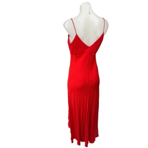Zara Red Polka Dots V-neck Spaghetti Midi Maxi Cami Camisole Slip Tank Dress S thumbnail 2