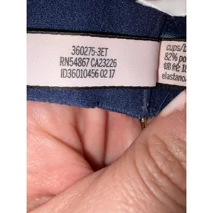 Victoria's Secret Dream Angels Lined‎ Demi Bra Navy Blue Lace 34DD 360275-3ET thumbnail 7